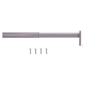 Prosource 21013ZCX-PS Adjustable Closet Rod, 30 to 48 in L, Steel, Silver