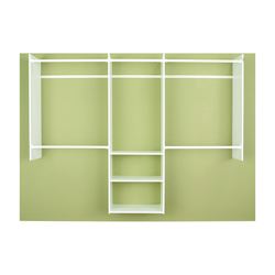 Easy Track RB1460 Deluxe Starter Closet, 48 to 96 in W, 84 in H, 3-Shelf 