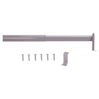 Prosource 21014ZCX-PS Adjustable Closet Rod, 48 to 72 in L, Steel, Silver 