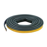 M-D 68668 Door Gasket, 1/2 in W, 1/4 in Thick, 20 ft L, Silicone, Black 