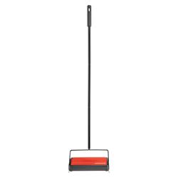 BISSELL Refresh 2483 Carpet and Floor Manual Sweeper, 9-1/2 in W Cleaning Path, Orange 