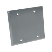 Hubbell 5175-5 Cover, 4-1/2 in L, 4-1/2 in W, Metal, Gray, Powder-Coated 