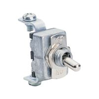 Calterm 41700 Toggle Switch, 15 A, 12 VDC, Screw Terminal, Chrome Housing Material 