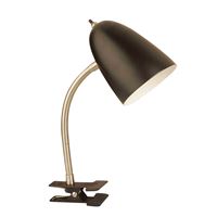 Boston Harbor TL-CL-170-BLACK3 Flexible Clip-On Desk Lamp, 120 V, 60 W, 1-Lamp, CFL Lamp, Black Fixture, Black 