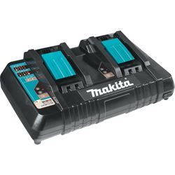 Makita DC18RD Dual Port Battery Charger, 120 VAC Input, 14.4, 18 V Output, 2 to 6 Ah, Battery Included: Yes 