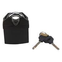 ProSource HD-PX065 High Security Padlock, Shrouded Shackle, 1/2 in Dia Shackle, 1-1/2 in H Shackle, Steel Shackle, Black 