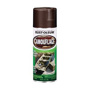 Rust-Oleum 1918830 Camouflage Spray Paint, Ultra Flat, Earth Brown, 12 oz, Can