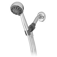 Waterpik ETC-443E Handheld Shower Head, 1.8 gpm, 1/2 in Connection, 4-Spray Function, Plastic, Chrome, 3 in Dia, 3 in L 