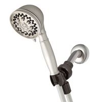 Waterpik XAT-649E Handheld Shower Head, 1.8 gpm, 6-Spray Function, Brushed Nickel, 3-1/2 in Dia 