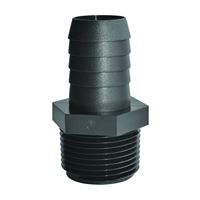 GREEN LEAF A3812P Pipe to Hose Adapter, Straight, Polypropylene, Black 5 Pack 