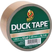 Duck 280748 Duct Tape, 10 yd L, 1.88 in W, Vinyl Backing, Gold 