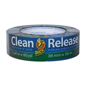 Duck Clean Release 240194 Painter's Tape, 60 yd L, 1.41 in W, Blue
