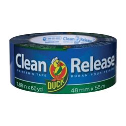 Duck Clean Release 240195 Painters Tape, 60 yd L, 1.88 in W, Blue 