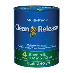 Duck Clean Release 240460 Painters Tape, 60 yd L, 1.41 in W, Blue 