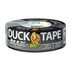 Duck 240201 Duct Tape, 45 yd L, 1.88 in W, Silver 