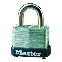 Master Lock 22T Padlock, Keyed Alike Key, 1/4 in Dia Shackle, Steel Shackle, Steel Body, 1-1/2 in W Body 