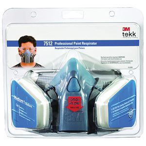 3M TEKK Protection 7512PA1-A/R-7512E Paint Spray Respirator, M Mask, P95 Filter Class, Dual Cartridge