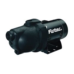 Flotec FP4032 Jet Pump, 9.6/19.2 A, 115/230 V, 1 hp, 1-1/4 in Suction, 1 in Discharge Connection, 25 ft Max Head, 18 gpm 