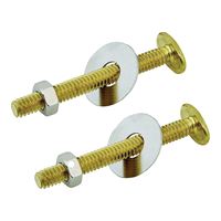Worldwide Sourcing 70490-3L Bolt Set, Steel, Brass, For: Use to Attach Toilet to Flange 