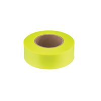 Empire 77-004 Flagging Tape, 200 ft L, 1 in W, Yellow, Plastic 