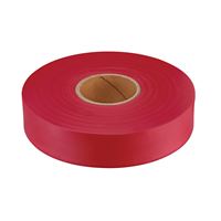 Empire 77-067 Flagging Tape, 600 ft L, 1 in W, Red, Plastic 
