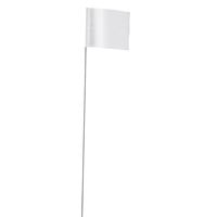 Empire 78006 Stake Flag, White, 2-1/2 in W Flag, 3-1/2 in H Flag 