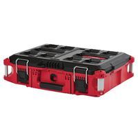 Milwaukee 48-22-8424 Tool Box, 75 lb, Plastic, Red, 22.1 in L x 16.1 in W x 6.6 in H Outside 