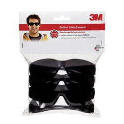3M 90835-00000B Safety Eyewear, Scratch-Resistant Lens, Polycarbonate Lens, Wraparound Frame, Plastic Frame 