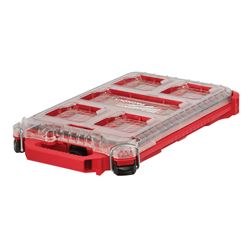 Milwaukee 48-22-8436 Organizer, 16.38 in L, 9.76 in W, 2.52 in H, 5-Compartment, Plastic, Red 