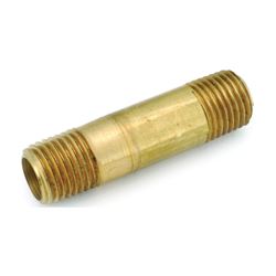 Anderson Metals 736113-0440 Pipe Nipple, 1/4 in, NPT, Brass, 2-1/2 in L 