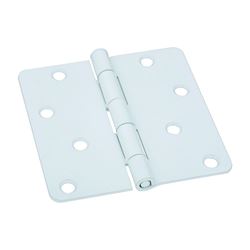 National Hardware N830-219 Door Hinge, Cold Rolled Steel, White, Non-Rising, Removable Pin, Full-Mortise Mounting, 55 lb 