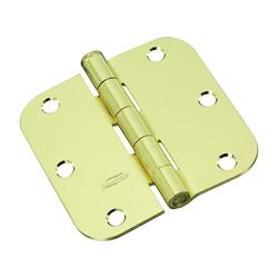 National Hardware N830-207 Door Hinge, Cold Rolled Steel, Polished Brass, Non-Rising, Removable Pin, 55 lb 