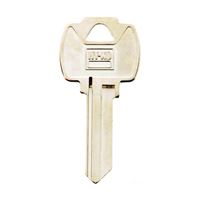Hy-Ko 11010FA1 Key Blank, Brass, Nickel, For: Falcon Cabinet, House Locks and Padlocks, Pack of 10 