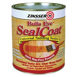 ZINSSER Bulls Eye SealCoat 00854 Sanding Sealer, Amber, Liquid, 1 qt, Canister
