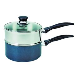T-fal B363S284 Double Boiler Sauce Pan, 3 qt Capacity, Stainless Steel, Glass Cover/Lid 