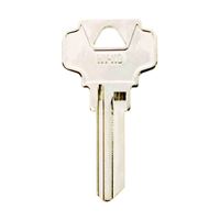 Hy-Ko 11010DE6 Key Blank, Brass, Nickel, For: Dexter Cabinet, House Locks and Padlocks, Pack of 10 