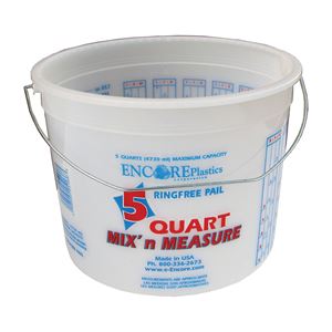 ENCORE Plastics 05166 Paint Container, 5 qt Capacity, Plastic 24 Pack