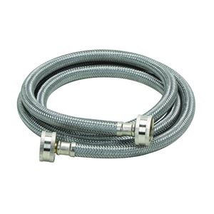 FLUIDMASTER 9WM60 Washing Machine Discharge Hose, 3/4 in ID, 60 in L, Female, Stainless Steel