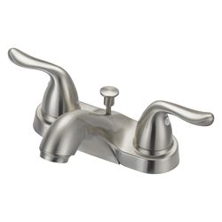 Boston Harbor F5121033NP Lavatory Faucet, 1.2 gpm, 2-Faucet Handle, 3-Faucet Hole, Metal/Plastic, Brushed Nickel 
