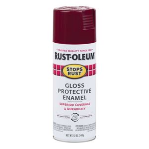 Stops Rust 7768830 Rust Preventative Spray Paint, Gloss, Burgundy, 12 oz, Can