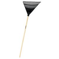 Landscapers Select 34591 EP22OR Lawn/Leaf Rake, Poly Tine, 22-Tine, Hardwood Handle, 48 in L Handle, Pack of 6 