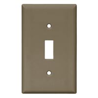 Eaton Wiring Devices 5134B-BOX Wallplate, 4-1/2 in L, 2-3/4 in W, 1 -Gang, Nylon, Brown, High-Gloss, Pack of 15 