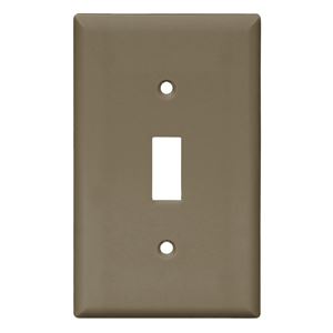 Eaton Wiring Devices 5134B-BOX Wallplate, 4-1/2 in L, 2-3/4 in W, 1 -Gang, Nylon, Brown, High-Gloss 15 Pack