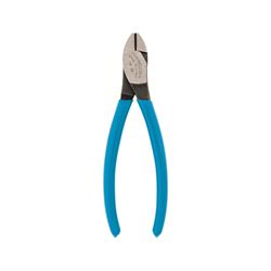 CHANNELLOCK E336 Diagonal Lap Joint Cutting Plier, 6.01 in OAL, Blue Handle, Dipped Handle, 3/4 in W Jaw, 9/16 in L Jaw 