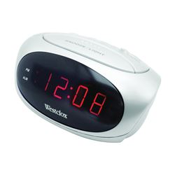Westclox 70044B Alarm Clock, LED Display, White Case 