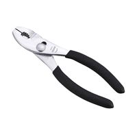 Vulcan JL-NP001 Slip Joint Plier, 6 in OAL, 1 in Jaw Opening, Black Handle, Non-Slip Handle, 1 in W Jaw, 7/8 in L Jaw 40 Pack 