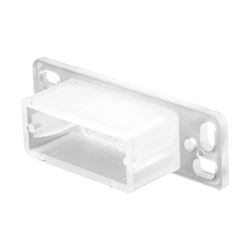 Prime-Line R 7145 Drawer Track Backplate, 3/4 in L, 2-13/32 in W, Plastic, Raw 