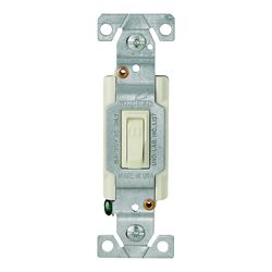 Eaton Wiring Devices 1301-7V10 Toggle Switch, 15 A, 120 V, Polycarbonate Housing Material, Ivory 