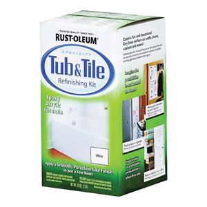RUST-OLEUM SPECIALTY 7860519 Tub and Tile Refreshing Kit, Liquid, Solvent-Like, White, 1 qt Box