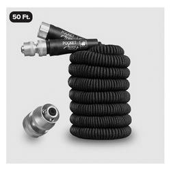 POCKET hose Silver Bullet 13397-12 Expanding Garden Hose, 3/4 in, 50 ft L, Plastic, Black 